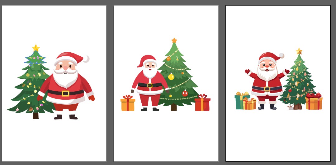 Weihnachtsmann vorm Baum